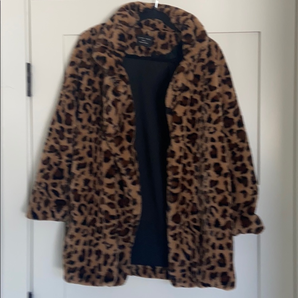 Love tree Leopard animal print jacket. Small